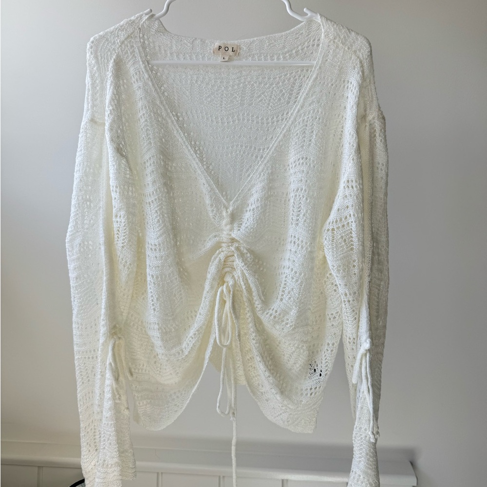 POL Crochet Beach Coverup Top